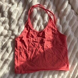 American Eagle Outfitters Coral Red Crop Tank
